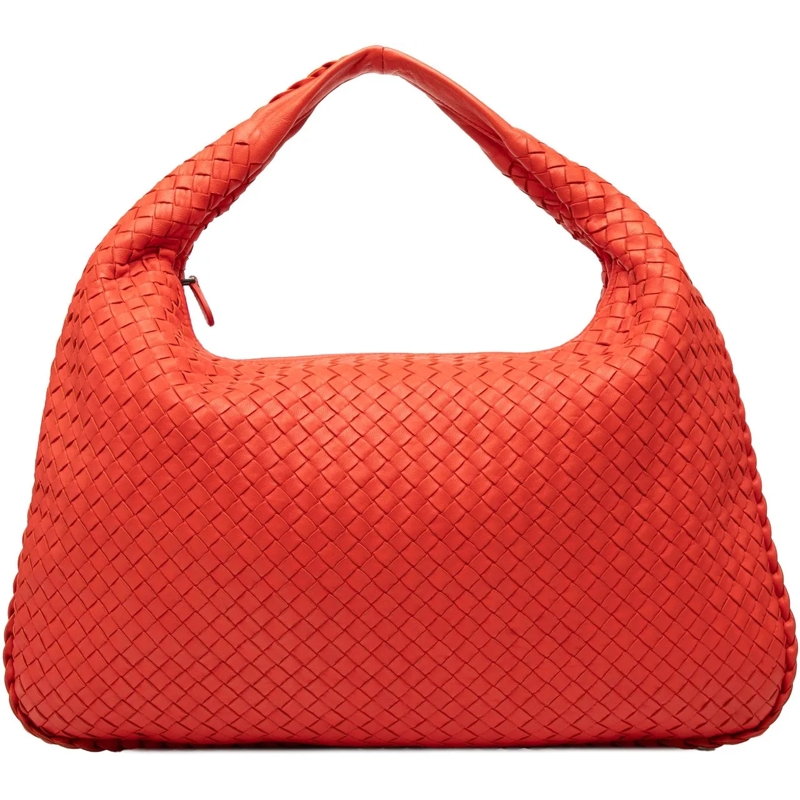 Bottega Veneta Schultertasche Medium Nappa Intrecciato Veneta Hobo orange