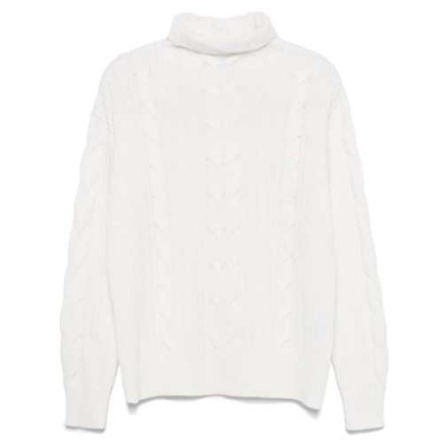 Lorena Antoniazzi Rollkragenpullover Cable-Knit Turtleneck Sweater White