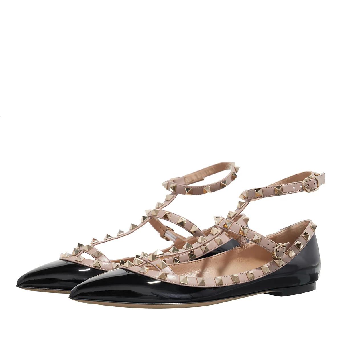 Valentino Garavani Loafers & Ballerinas - Ballerina Rockstud - Gr. 37 (EU) - in Schwarz - für Damen