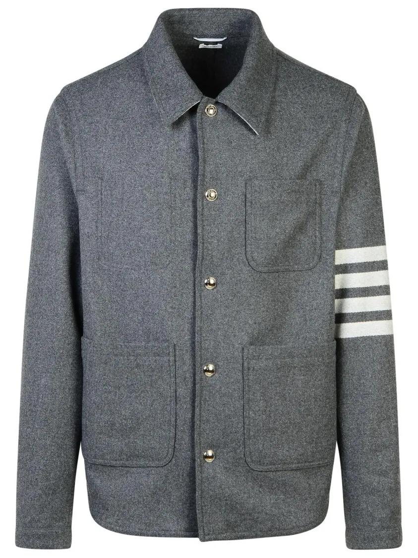 Thom Browne - 4 Bar%27 Grey Wool Blend Jacket - Größe 2 - grau