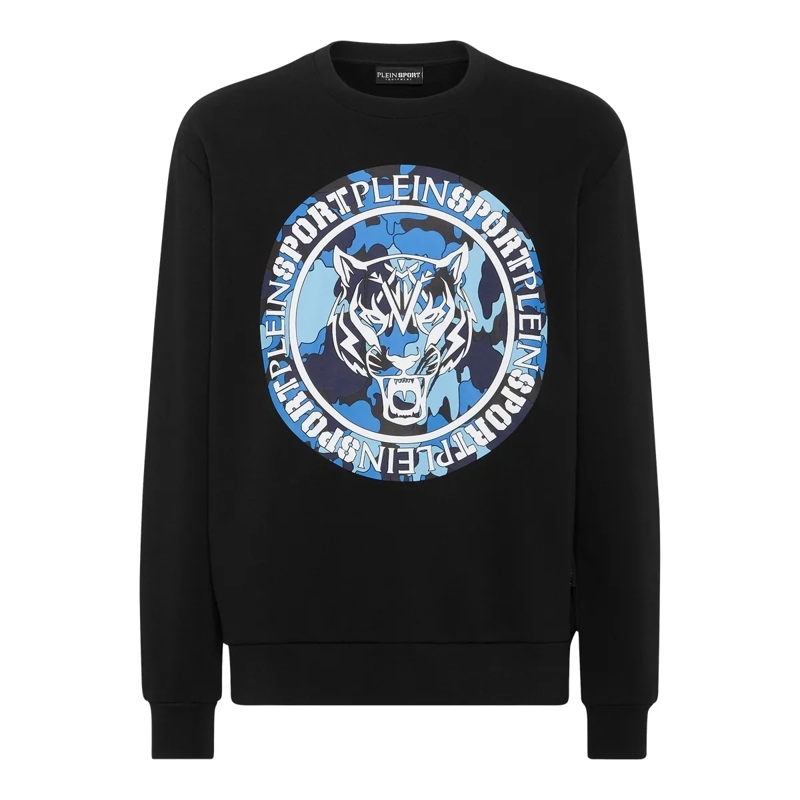 Plein Sport Top Sweatshirt Carbon Tiger schwarz