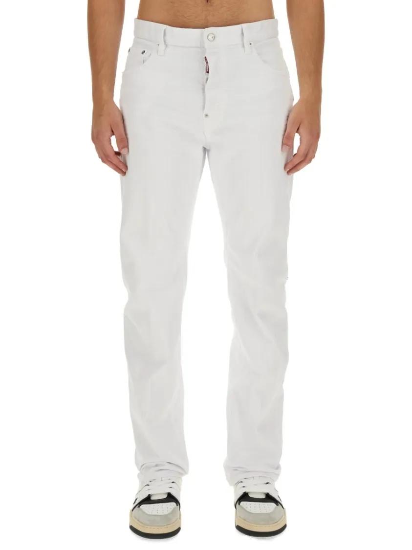 Thumbnail - Dsquared2 - White Denim Jeans - Größe 46 - weiß