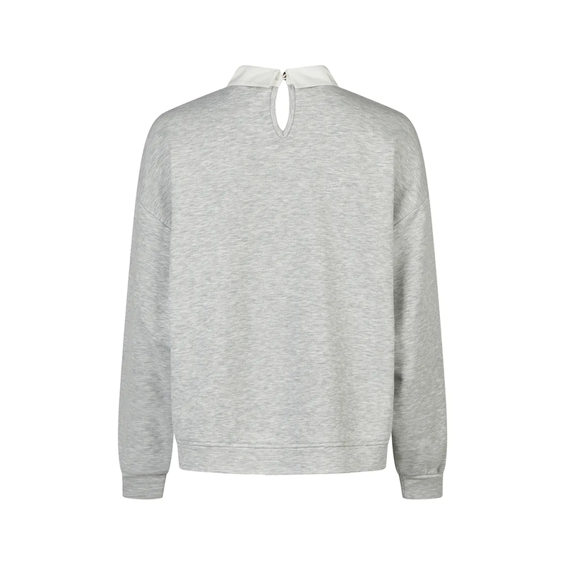 Marc Aurel Sweatshirt Sweater mit Hemdkragen grau(Image 5)