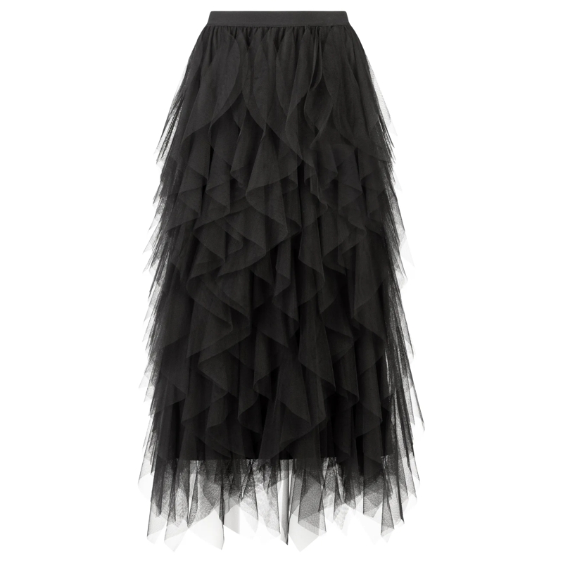 Apart Maxirock Tüllrock schwarz