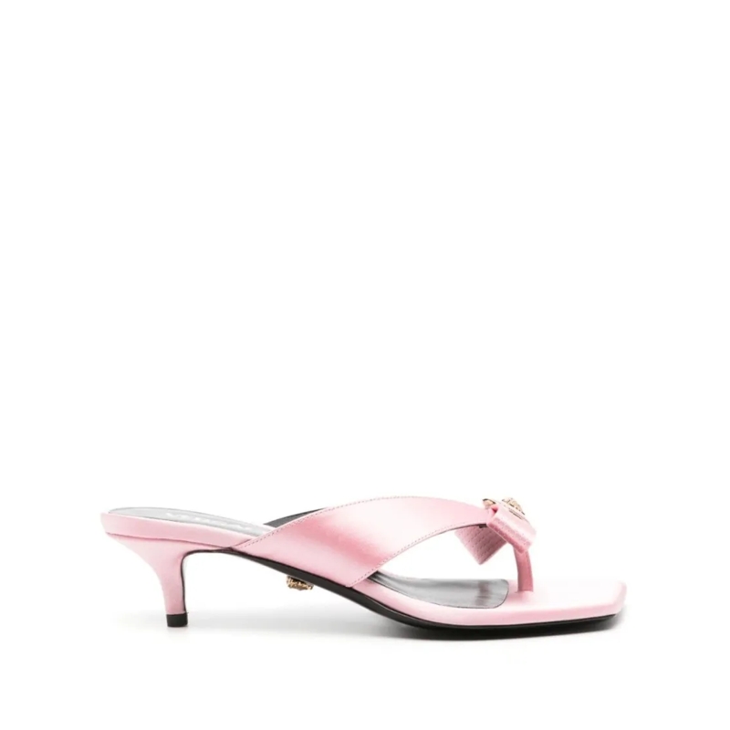 Versace Sandales Rose Pink Satin Sandals Neutrals