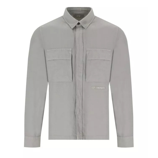 CP Company Broken Drizzle Grey Overshirt Grey 