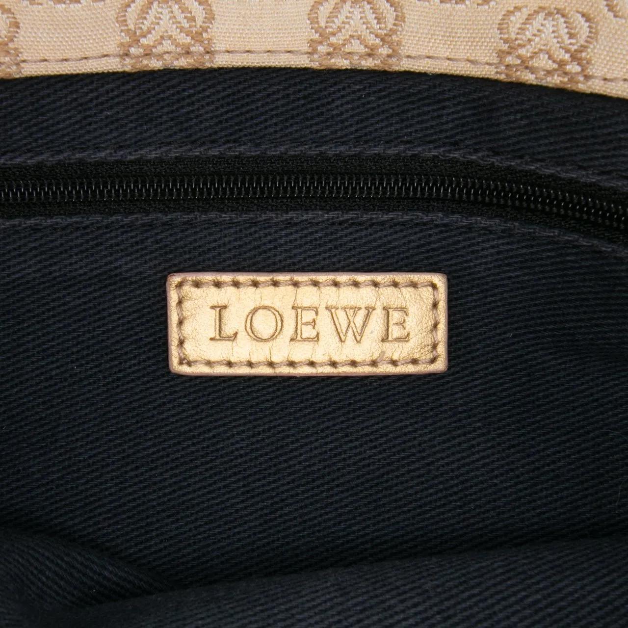 Thumbnail - Loewe Shopper - Anagram Canvas Embroidered Tote - Gr. unisize - in Braun - für Damen