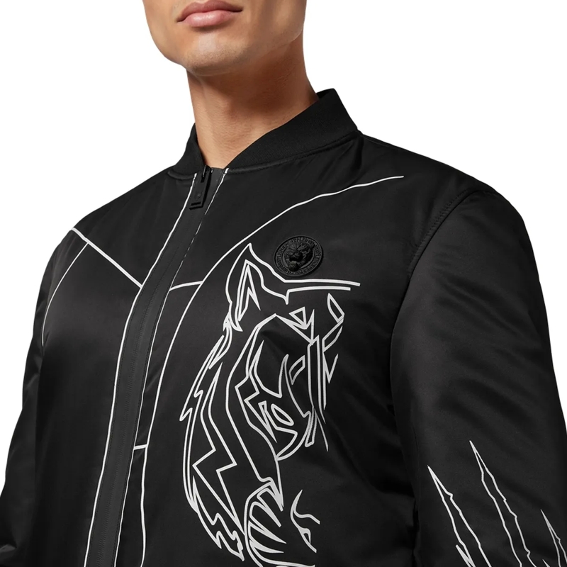 Plein Sport Daunenjacke Bomberjacke Tiger schwarz(Image 5)