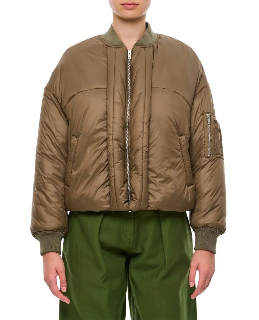 Mordecai - Padded Bomber Jacket - Größe L - braun