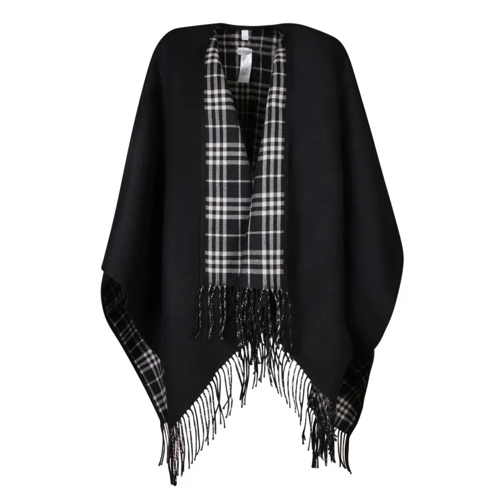 Burberry Reversible Merino Wool Cape Black 