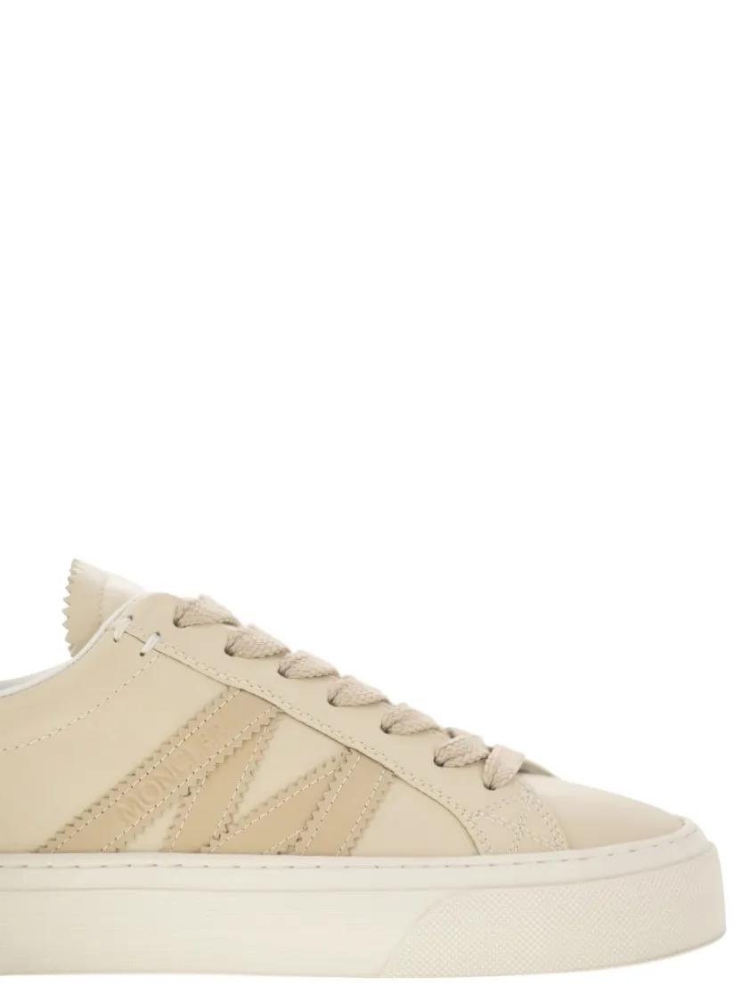 Thumbnail - Moncler Low-Top Sneaker - Monaco2 - Leather Trainer - Gr. 37 (EU) - in Beige - für Damen