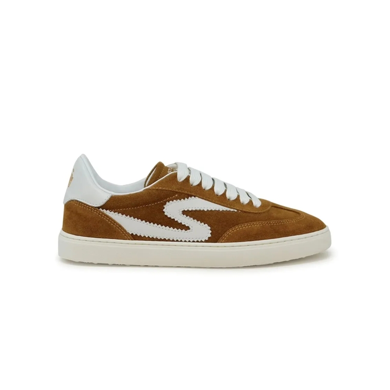 Stuart Weitzman Lage-top sneaker Beige And White Leather/Suede Runaround Sneakers Grey