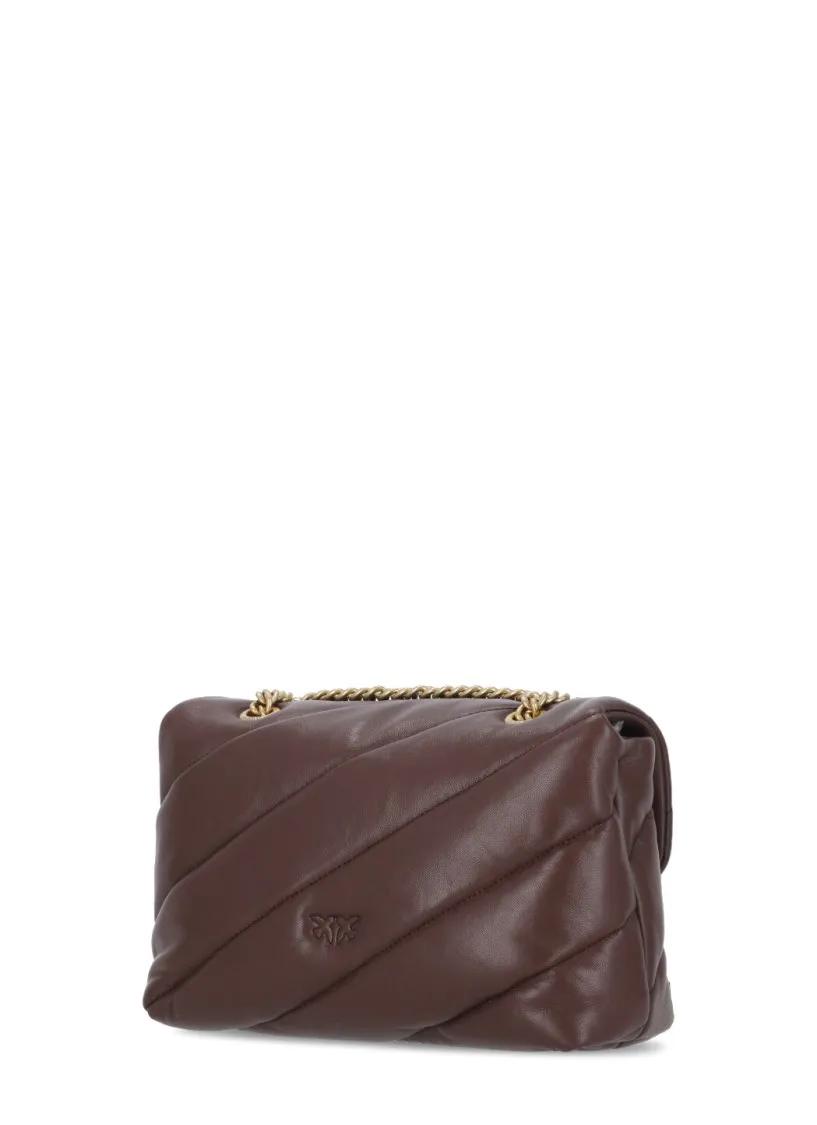 pinko Shoppers Love Puff Shoulder Bag in bruin