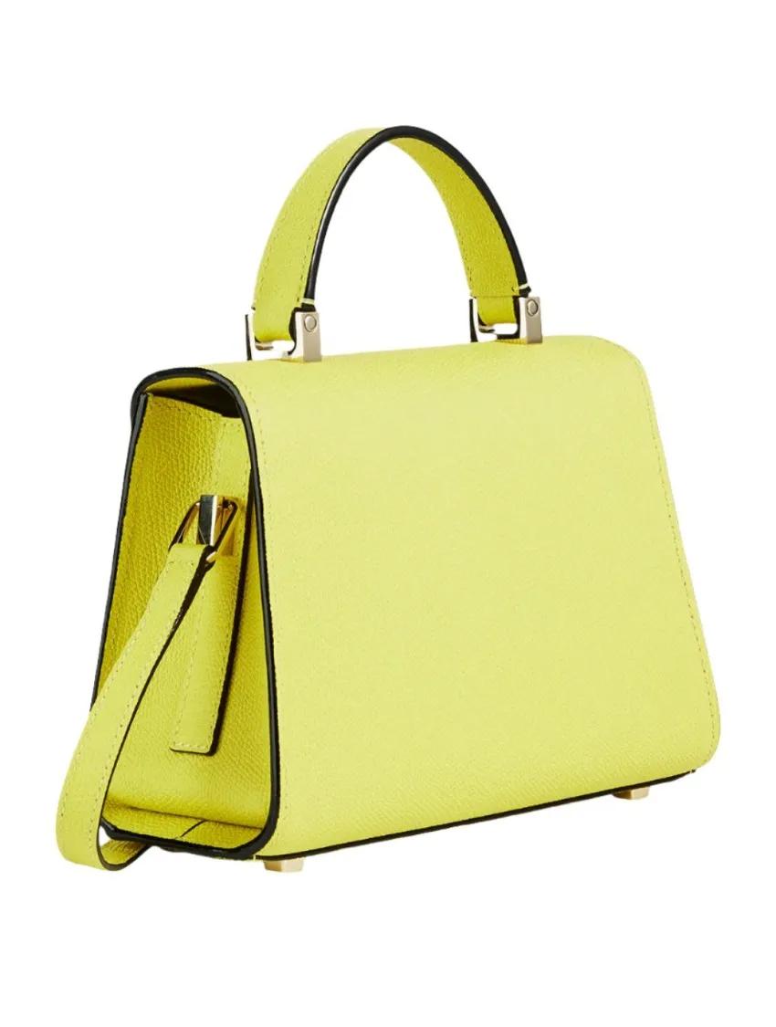 Valextra Hobo bags Iside Top Handle Mini Bag in geel
