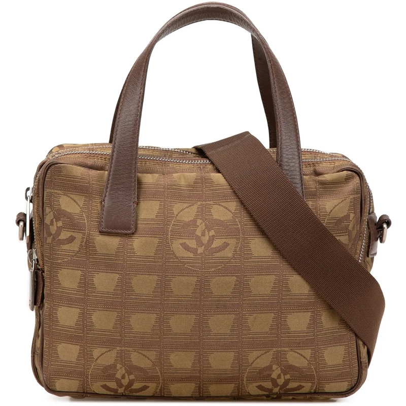 Chanel Sac à bandoulière New Travel Line Nylon Satchel braun