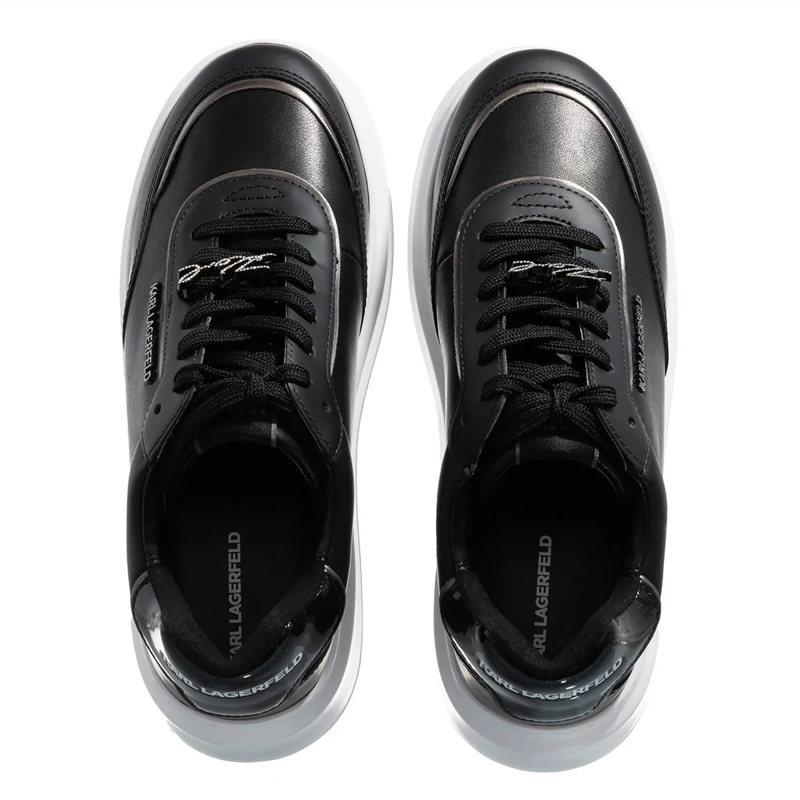 Karl Lagerfeld Plateau-Sneaker Anakapri Brooch Lace Keeper Black Lthr W/Silver(Image 6)