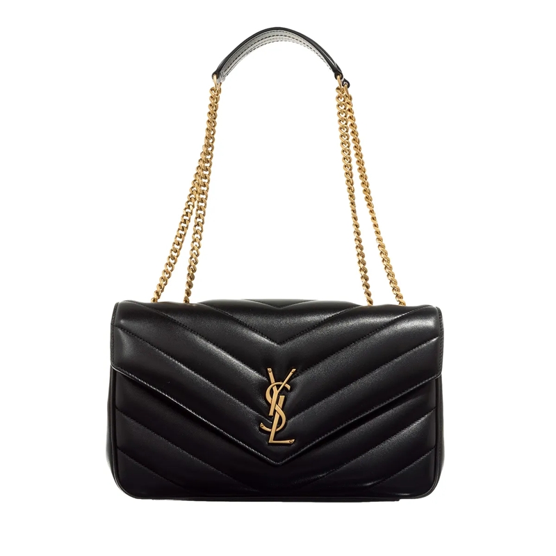 Saint Laurent Schultertasche LouLou Medium Black