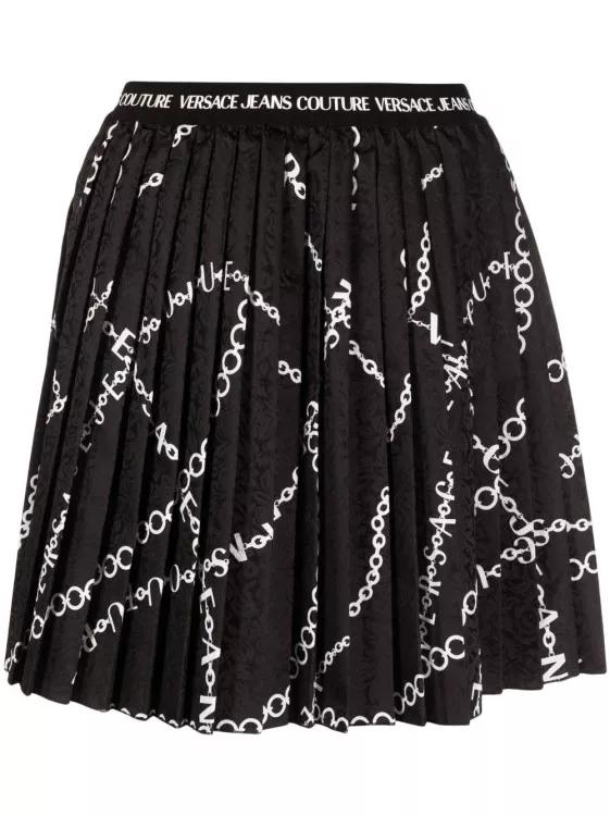 Pleated Black Mini Skirt Black