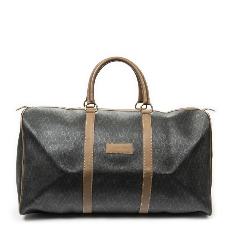 Christian Dior Crossbody Bag Vintage Large Travel Boston grau