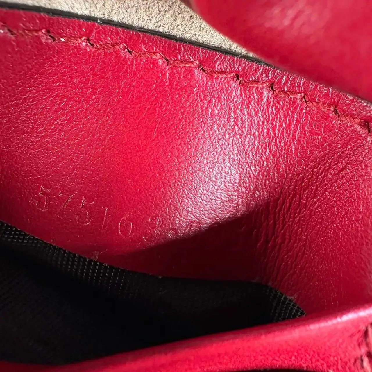 Thumbnail - Gucci Caps & Mützen - Gucci GG Marmont Leather Mini Bucket red / very go - Gr. ONE SIZE - in Rot - für Damen