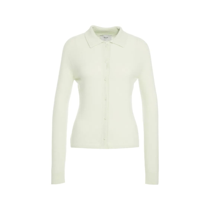 Mvm Trui Polo Collar Knit Sweater Green