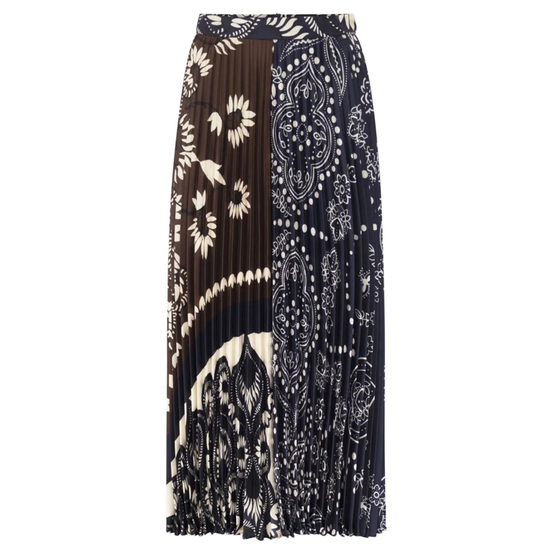 Max Mara Minirok Wkdmilord - Printed Twill Skirt Blue