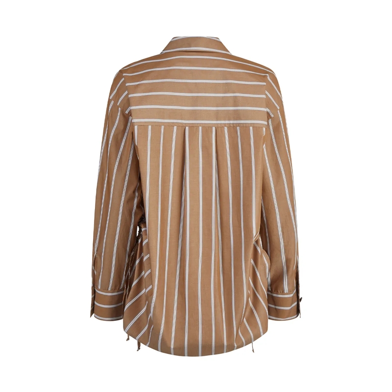 Marc Aurel Bluse Hemd- überschnittene Schultern- gerundeter Saum beige(Image 5)