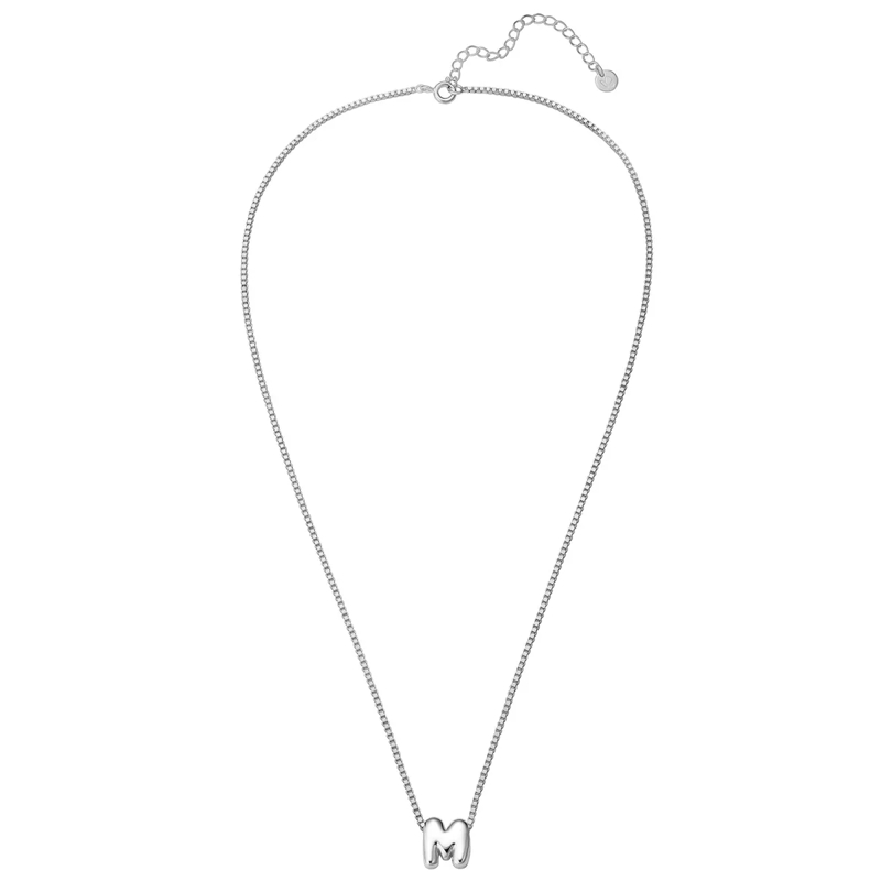 Glanzstücke München Mittellange Halskette Sterling Silber Halskette Buchstabe M silber(Image 2)