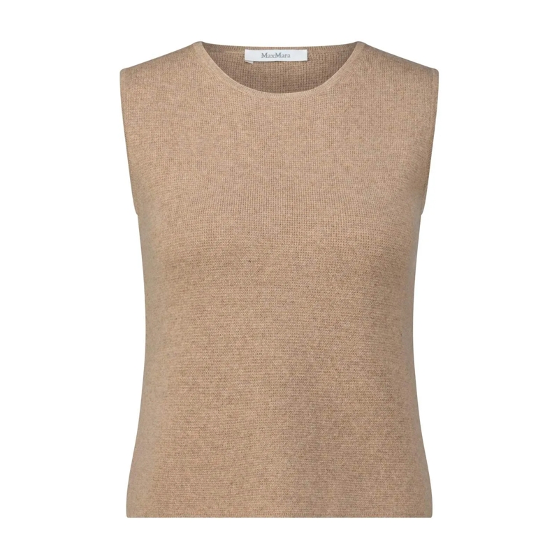 Max Mara Top Top Fosco mit Kaschmir braun