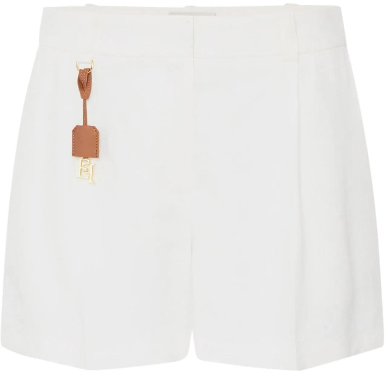 Thumbnail - Elisabetta Franchi - Viscose And Linen Bermuda Shorts - Größe 40 - weiß