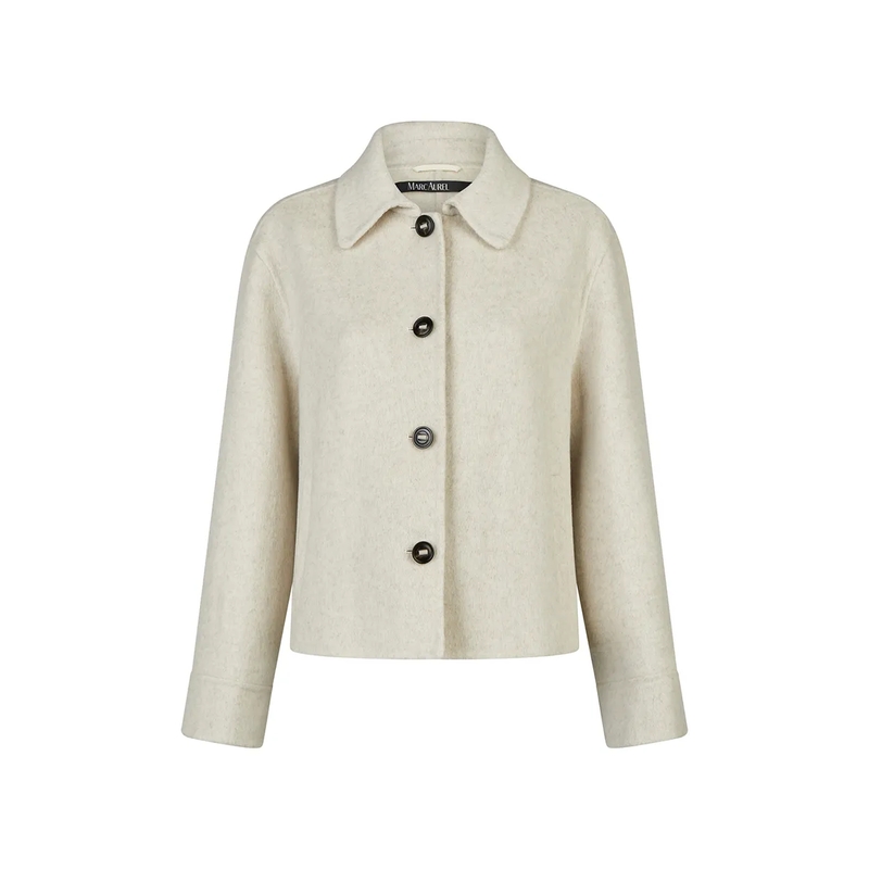 Marc Aurel Jacke Jacke- Leistentaschen- angesetzte Manschetten- beige