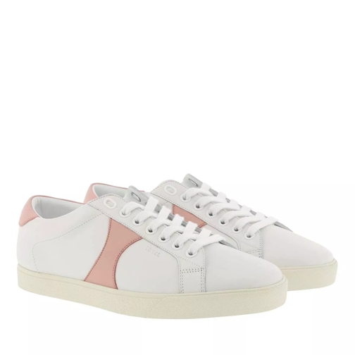 Celine Triomphe Low Lace Up Sneaker White/Pink scarpa da ginnastica bassa