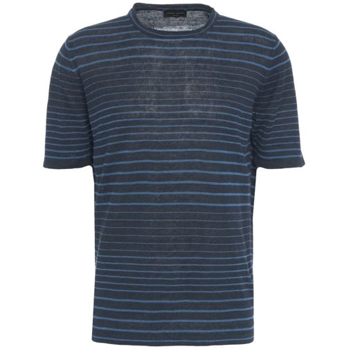 Roberto Collina T-shirts Striped t-shirt blau