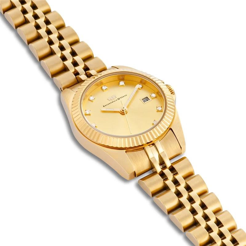 Rhodenwald & Söhne Automatikuhr Damen Armbanduhr Cassina Edelstahl gold(Image 6)