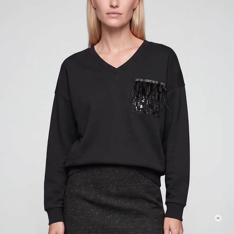 Marc Aurel  Pullover mit Schmucktasche schwarz(Image 3)