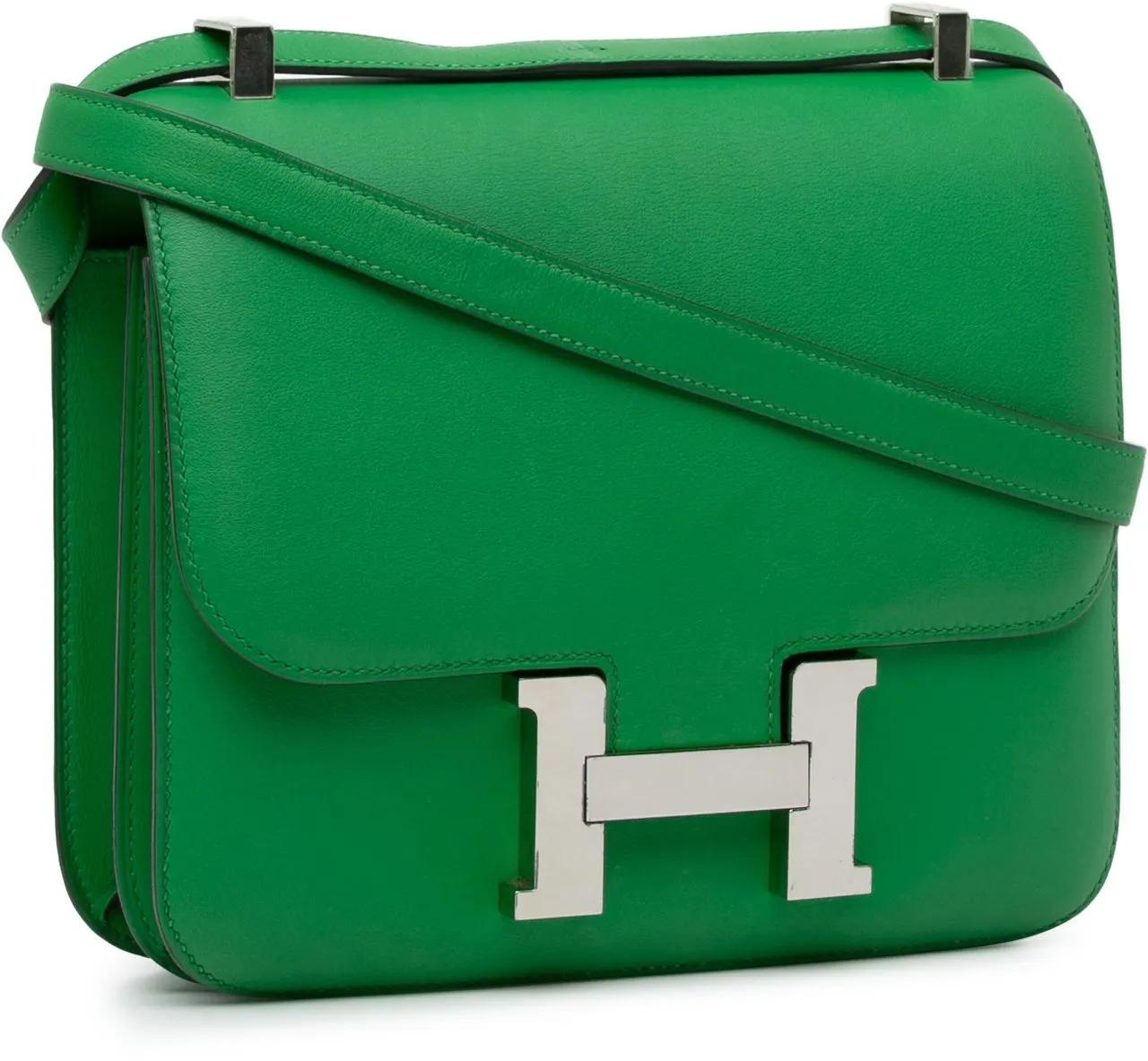 Hermès Hobo bags Swift Constance 24 in groen