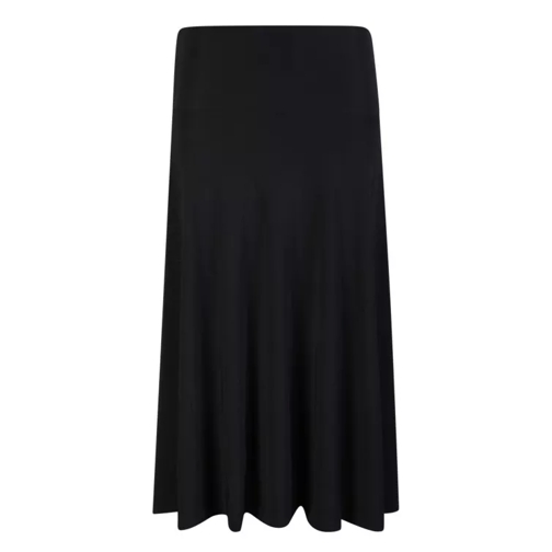 Norma Kamali Black Pleated Skirt Neutrals 
