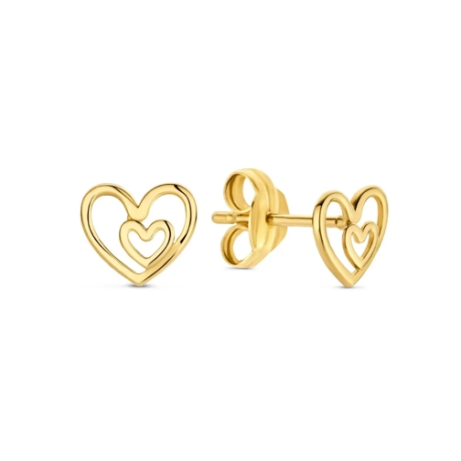 Jackie Gold Clou d'oreille I heart London studs  Gold