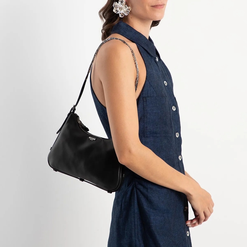 Moschino Hobo Bag Mini Lettering Nero(Image 2)