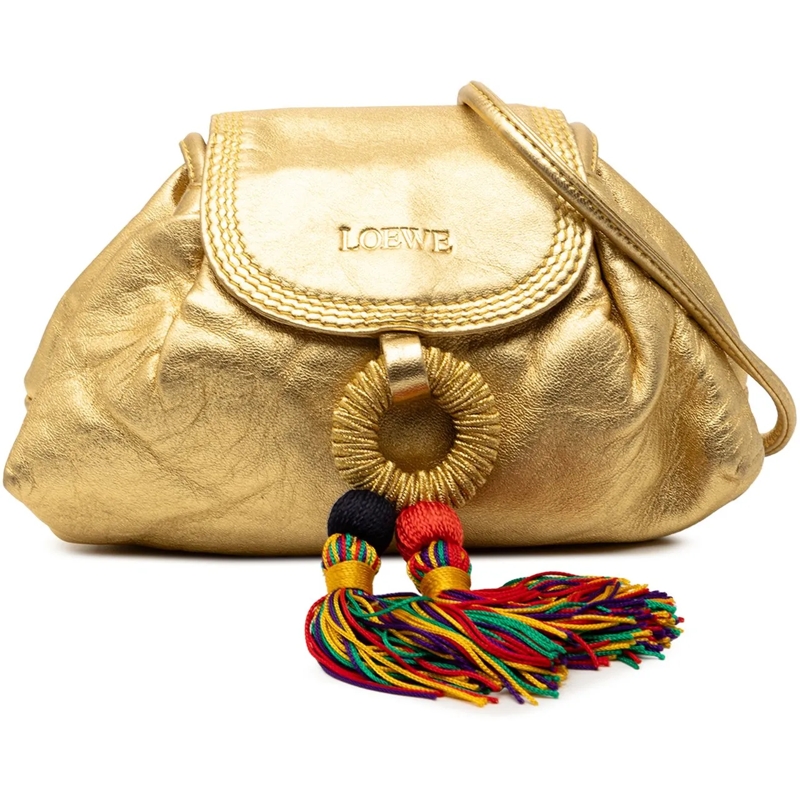 Loewe Schultertasche Mini Nappa Tassel Crossbody gold