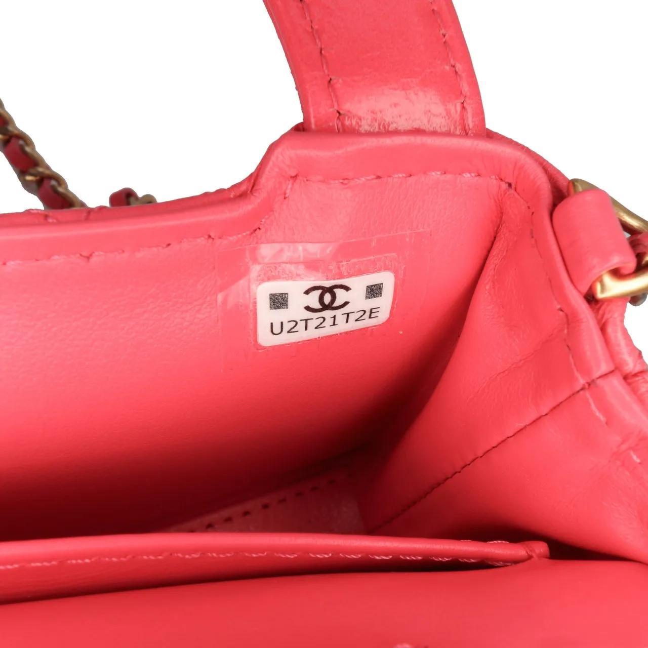 Thumbnail - Chanel Hobo Bags - 2021-2024 Mini Nano Aged Calfskin Kelly Shopper Ba - Gr. unisize - in Rosa - für Damen