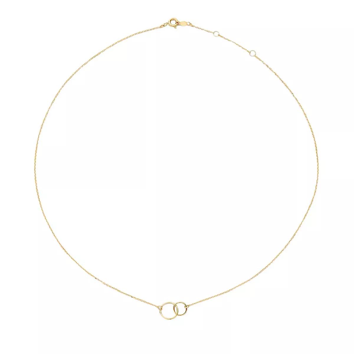 Thumbnail - Jackie Gold Halskette - Jackie Double Circle Necklace - Gr. unisize - in Gold - für Damen