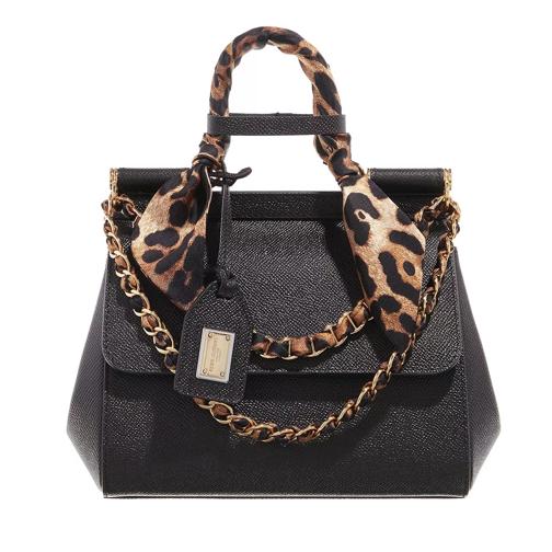 Dolce&Gabbana Sicily Handbags Black Axelremsväska