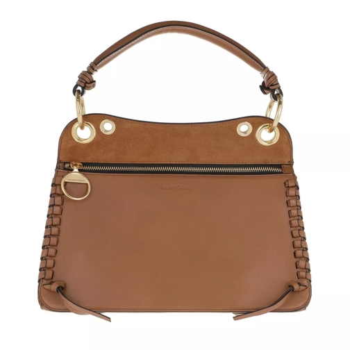 See By Chloé Whipstitch Panelled Tote Bag Leather Caramello Sporta