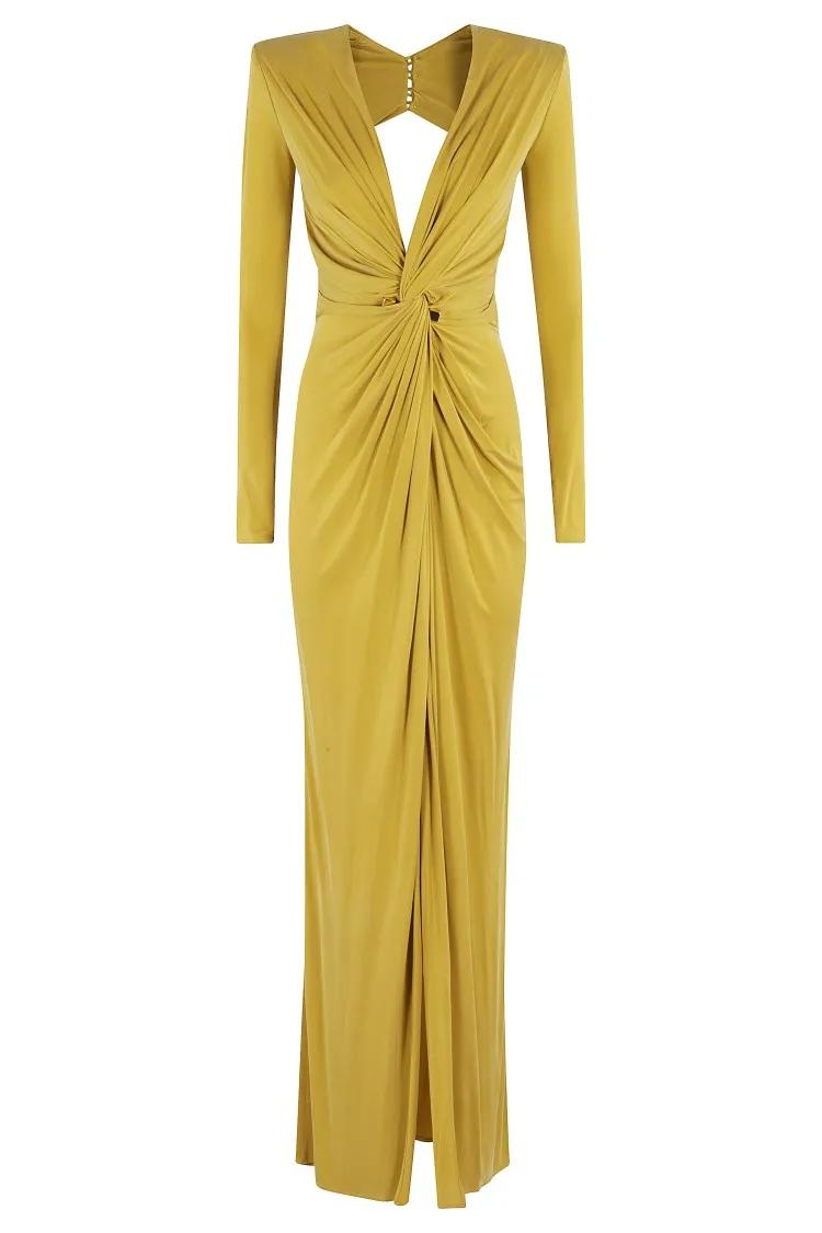 Thumbnail - Elisabetta Franchi - Red Carpet Dress - Größe 40 - gelb