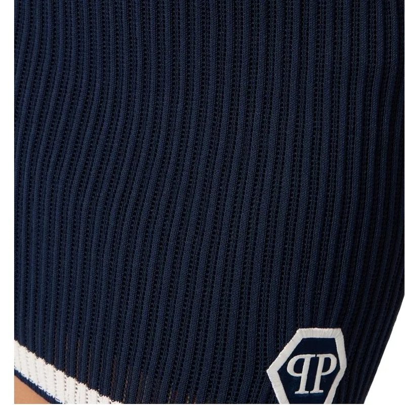 Philipp Plein Minirock Knitted Mini Skirt Hexagon schwarz(Image 5)