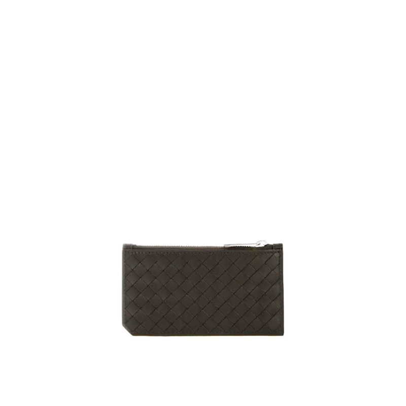 Bottega Veneta Geldbörse Intrecciato Leather Card Holder Brown
