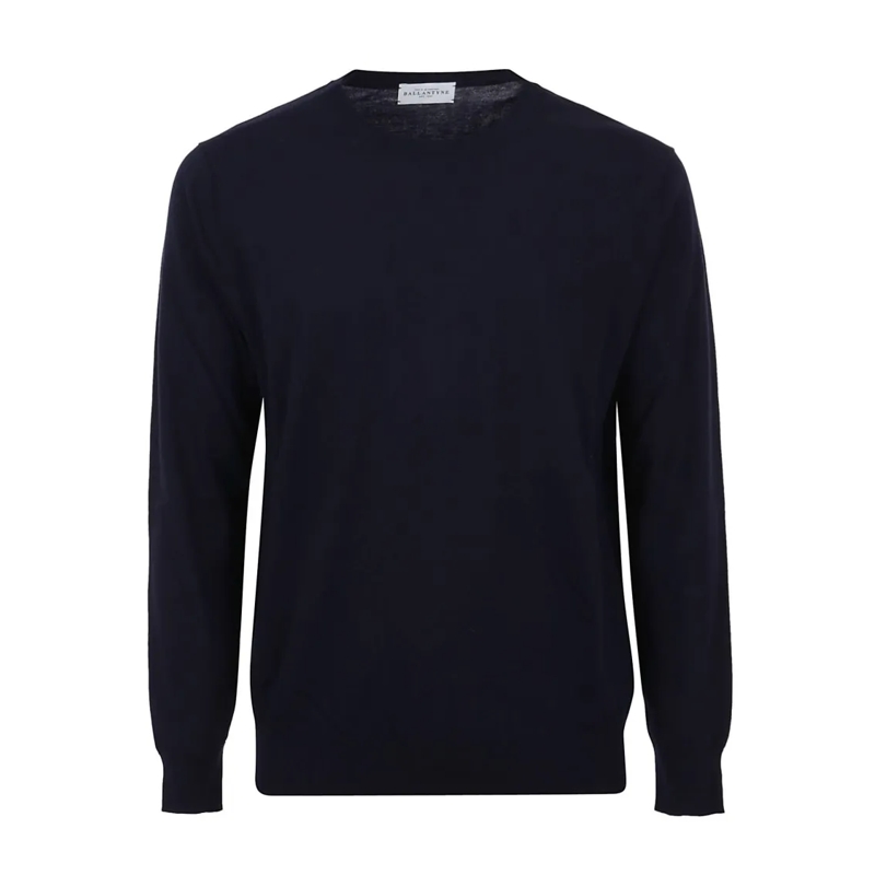 Ballantyne Trui Classic Cotton Sweater With Timeless Design Blue