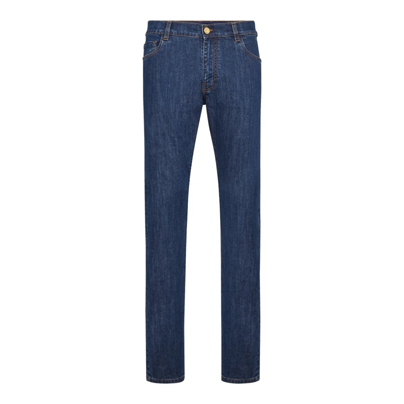 BILLIONAIRE Jeans mit geradem Bein Jeans Regular Fit Paisley blau