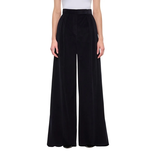 Max Mara  Gilly Velvet Wide Leg Pants Black